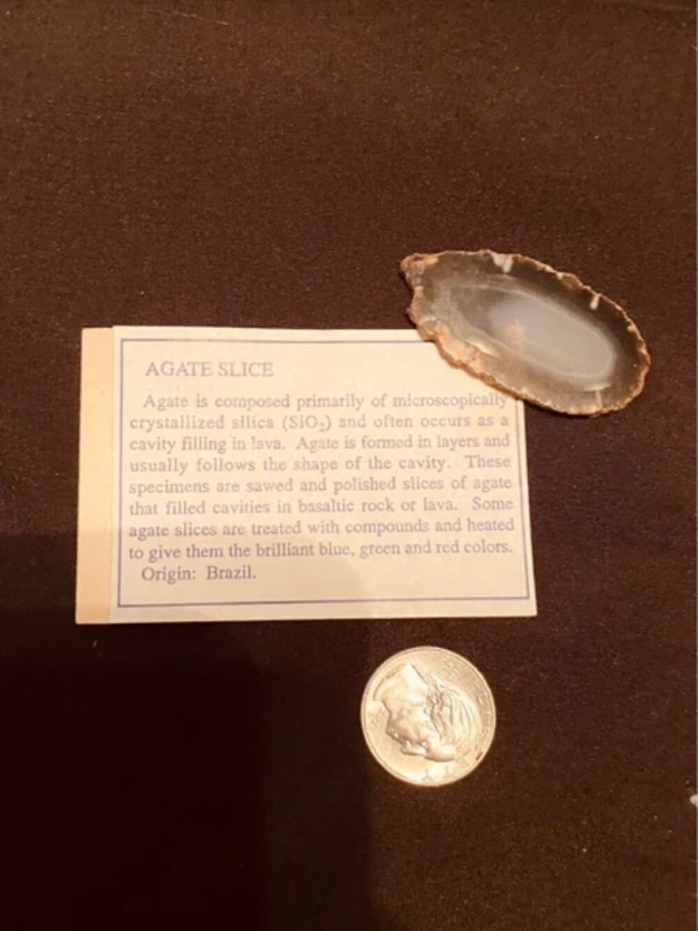 Small blue agate slice #5